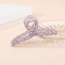 1 件 11 厘米/4.33 英寸闪亮水钻仿珍珠发夹女士大发夹 - 粉色 - 查看 1