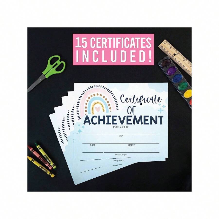 15Pcs Boho Preschool Diploma Kindergarten Certificates for Kids ...