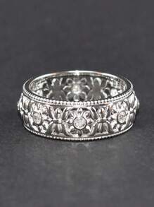 1枚迷人的立體氧化鋯石戒指,適用於女性婚禮、訂婚、派對珠寶,情人節禮物