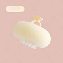 1 Pieza Esponja De Baño Exfoliante Blanca - Blanco - Ver 1