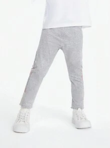Annil Leggings Tricotadas Cinza Casuais e Fashion para Meninas