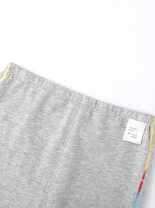 Annil Leggings Tricotadas Cinza Casuais e Fashion para Meninas