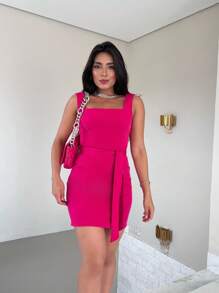 Women Dresses - Hot Pink - View 3