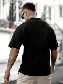 Men T-Shirts - 黑色 - 查看 2
