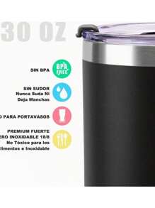 MAXIZAZAGA Portable Thermal Cup 30 OZ/800 ML Minimalist Stainless Steel, For School, Office And GYM Coffee Or Tea 6 Hours Hot Drink - 藍色 - 查看 2