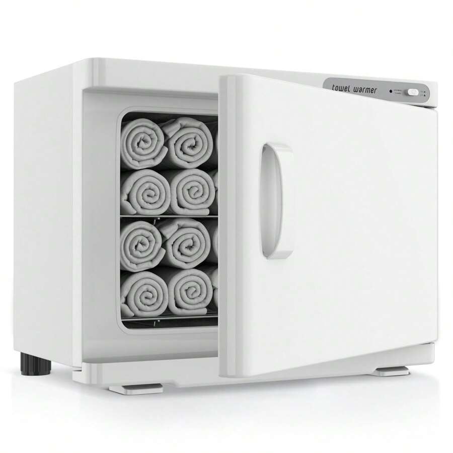 Towel Warmer Cabinet, 23L Large Hot Bath Towel Warmer Heating Use For Facial Spa, Hair Beauty, Salon Equipment And Home - White - View 1