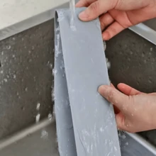 1入組矽膠爐灶縫隙墊,廚房櫃台縫隙填充器,耐高溫烤箱縫隙填充器,廚房家電、洗衣機和爐頂之間簡易清潔 - 淺灰色 - 查看 3