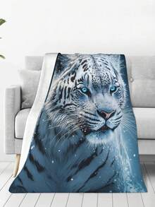 Chăn siêu mềm, in họa tiết con hổ, chăn lông cừu Flannel, chăn điều hòa, chăn dày, chăn ngủ cho trẻ em, chăn quà tặng khuyến mại nhân kỷ niệm công ty, chăn lông cừu flannel dùng trong gia đình, chăn in hình Slouchy - Nhiều màu - Xem 3