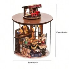 Model Building Set, Diy Miniature House With Furniture, Handmade 3d Puzzle Toy, Wooden Craft Home Decor For Bedroom, Living Room. Great Gift For Halloween, Thanksgiving And Christmas.