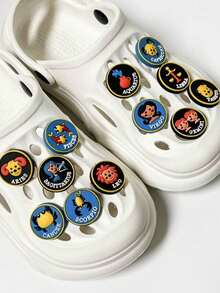 非一體插扣12枚十二星座組合可愛時尚創意木屐花園鞋裝飾鞋配件鞋子吊飾禮物 - 彩色 - 查看 2