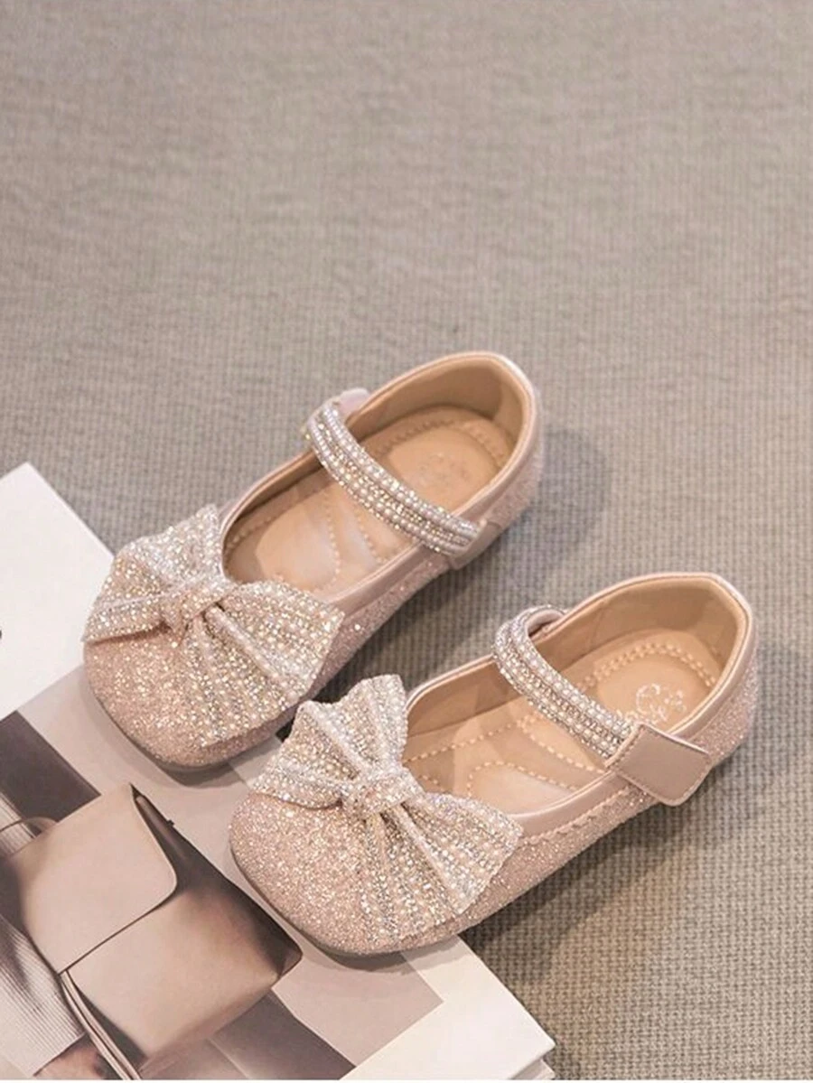 1雙女童舞蹈公主鞋,配鑲有亮片的鞋面 - 粉色 - 查看 1