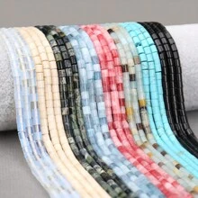 天然瑪瑙間隔珠，散裝半寶石扁平圓形寶石黑石圓盤石珠用於串珠首飾製作 - 印度瑪瑙 - 查看 2