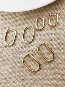Conjunto De 6 Pares De Brincos Simples Em Forma De Quadrado Para Mulheres, Ideal Para Encontros E Férias, Presente