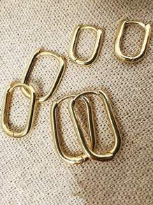 Conjunto De 6 Pares De Brincos Simples Em Forma De Quadrado Para Mulheres, Ideal Para Encontros E Férias, Presente
