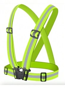 1pc Night Reflective Running Vest, Sport Gym Jacket, Fluorescent Adjustable Elastic Reflective Strap For Night Activities Cycling Running