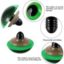 100 件 8 毫米 5 色毛绒动物眼珠塑料工艺品钩针眼珠适用于 DIY 木偶、熊、玩具娃娃制作用品 - 杏色 - 查看 2