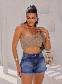 Manon Store Women Denim Shorts - Màu xanh lam - Xem 4