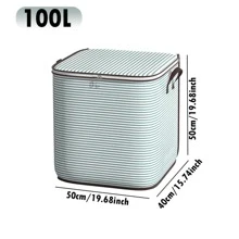 Green Striped Clothing Dustproof Storage Bag - Green - View 11