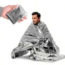 1pc Outdoor Portable Emergency Survival Blanket For Cold Weather (130*210CM) Camping Camping Stuff
