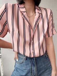 Women Blouses - 淺粉色 - 查看 1