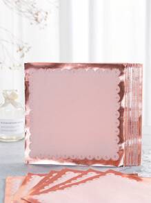 25 Pieces/Set Rose Gold Disposable Napkins, 13*13 Inches 2 Layers, Foundation Rose Gold Edge Dessert Paper Plates Perfect For Birthdays, Parties, Retirement, Gender Reveal Party Napkins (Rose Gold),Christmas - Rose Gold - View 2