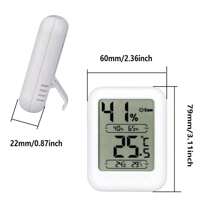 Indoor Mini Digital Thermometer Hygrometer Desk Temperature Humidity Meters - White - View 2