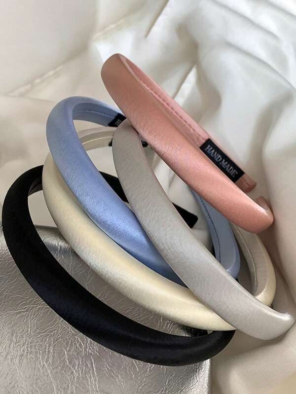 Juego de 5 diademas minimalistas de alta gama para señoras, accesorios de moda y versátiles para uso diario, lavar la cara, maquillaje y combinar con la ropa, accesorios rosas, diadema, aro para el cabello