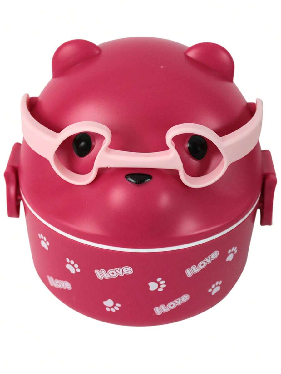 Topper Container With Handle 800 Ml Food Box Lunch Bear Fh-361 - Màu Hồng Tươi - Xem 1
