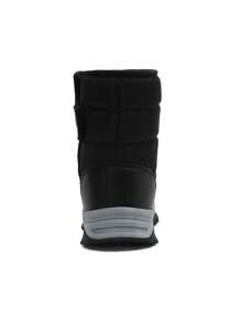 兒童雪靴,男女童防水中大童保暖雪靴- 新款高筒戶外休閒保暖冬季男女童雪靴 - 黑色 - 查看 4