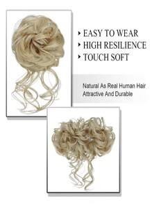 6 Inch Lộn xộn Bun Dây buộc tóc Đối với Của phụ nữ Tóc búi Gia hạn Tóc đuôi gà Sợi tổng hợp Tóc lên mảnh tóc Dành cho Cô gái Tóc Chignon Đối với Mặc hàng ngày - Lạc đà - Xem 3