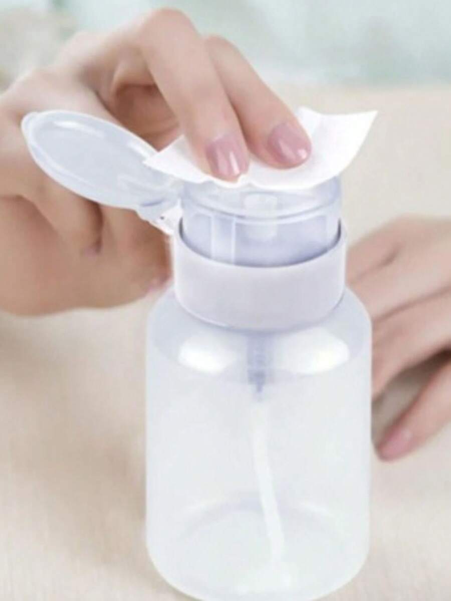 Porta Acetona com dosador  100ml Para manicure Pedicure - Transparente - Visão 1