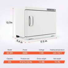 Towel Warmer Cabinet, 23L Large Hot Bath Towel Warmer Heating Use For Facial Spa, Hair Beauty, Salon Equipment And Home - White - View 5