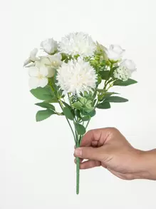 1/3PCS 人造牡丹花绣球、混合花、塑料花丝布、玫瑰花蕾、生日派对、聚会、装饰、婚礼花篮、新娘手捧花、家居装饰、餐厅、卧室、窗台装饰、花瓶装饰、情人节礼物、新年装饰、户外花园、开学季、情人节、礼物