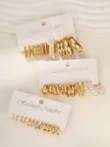 17KM Set Anting - Yellow Gold - View 4