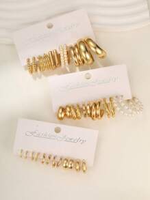 17KM Set Anting - Yellow Gold - View 3