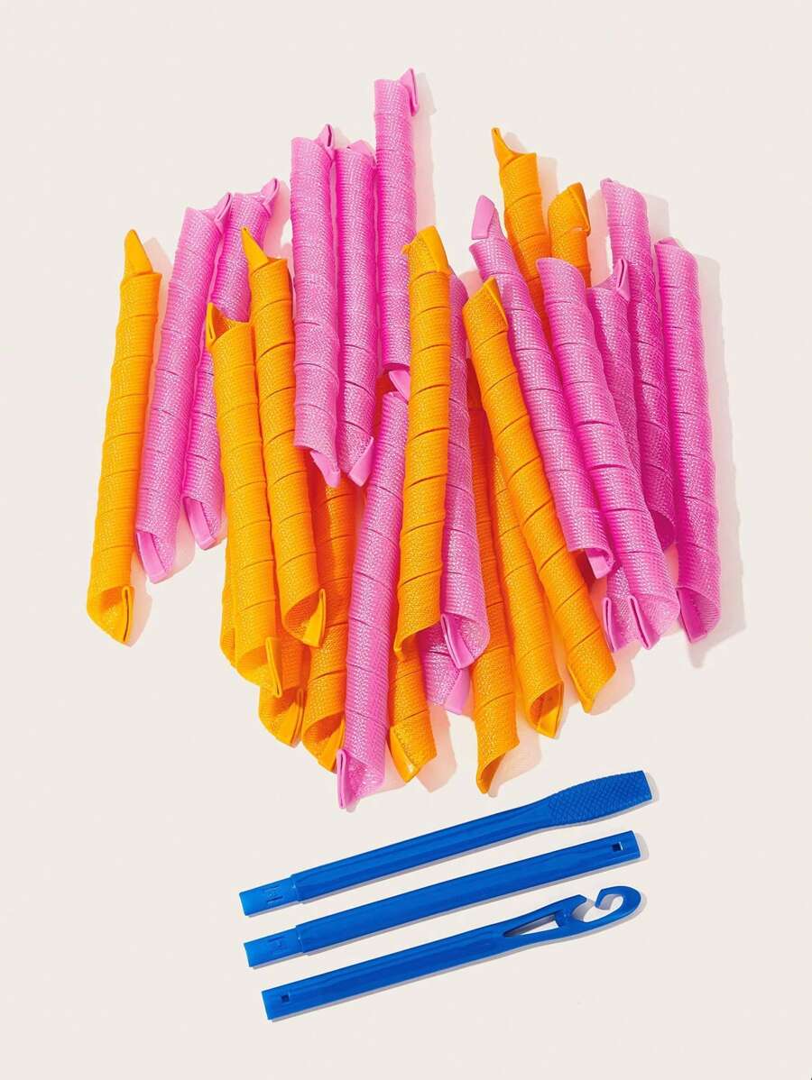 DIY Hair Curler For Women Girl Hair Styling 26pcs, Back To School, Travel Holiday Essentials, Hair Curlers, Curly Hair Brush, Rollers, Curly Hair Products, Curler, Rollers For Hair Curl, Hair Rollers, Curly Hair, Heatless Curl, Heatless Curls, Hair Curler, Barber, Hair Curlers, Rollers, Curly Hair Products, Curler, Rollers Hair Curl, Christmas, Hair Curler, Curly Hair Products, Hair Curl, Hair Roller, Rollers For Hair, Curly Hair Tools, Heatless Curlers, Curly Hair Brush, Hairdressing Equipment - Multicolor - View 1