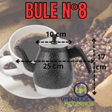 Bule em Alumínio N°8 2 Litros - Cinza - Visão 4