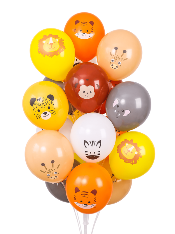 50 pezzi Palloncini decorativi con stampe di vari animali per decorazione di feste
