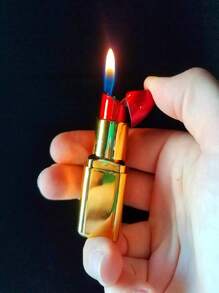 Lipstick Shaped Butane Refillable Lighter - Red - View 5