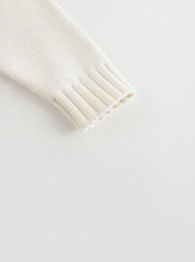 男童休閒卡通v領針織開衫,帶嵌花圖案,秋季必備