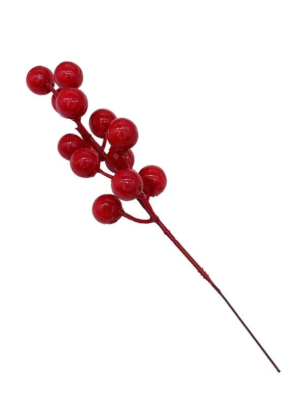 1pc 12-Head Red Berry Flower Wreath Vine Diy Jewelry Making Material