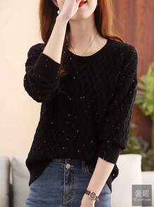 1pc 50g Net Weight, 260m/roll Sparkling Mixed Blended Metallic Yarn Thread For Diy Handicraft Shoelace, Weaving And Decoration - Baby Pink - View 2