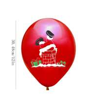 7/14/28/35pcs 2024 New Christmas Balloons 12inch Santa Claus Christmas Balloons Merry Christmas Holiday Party Decorations