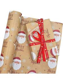 5 cái Giáng sinh Giấy Gói Quà , Retro Da bò Giấy Tiệc Giáng sinh Hộp Quà Hiện tại Giấy - Nhiều màu - Xem 6