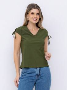 Women T-Shirts - 軍綠色 - 查看 1