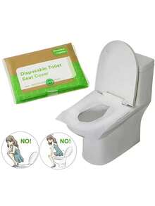 3包/30片,防水一次性馬桶座套 - 適用於旅行,露營和公共洗手間,可溶於水中,個別包裝,方便攜帶,旅行必備品