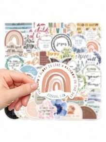 50 Sheets Bible Quotes Stickers - Multicolor - View 4