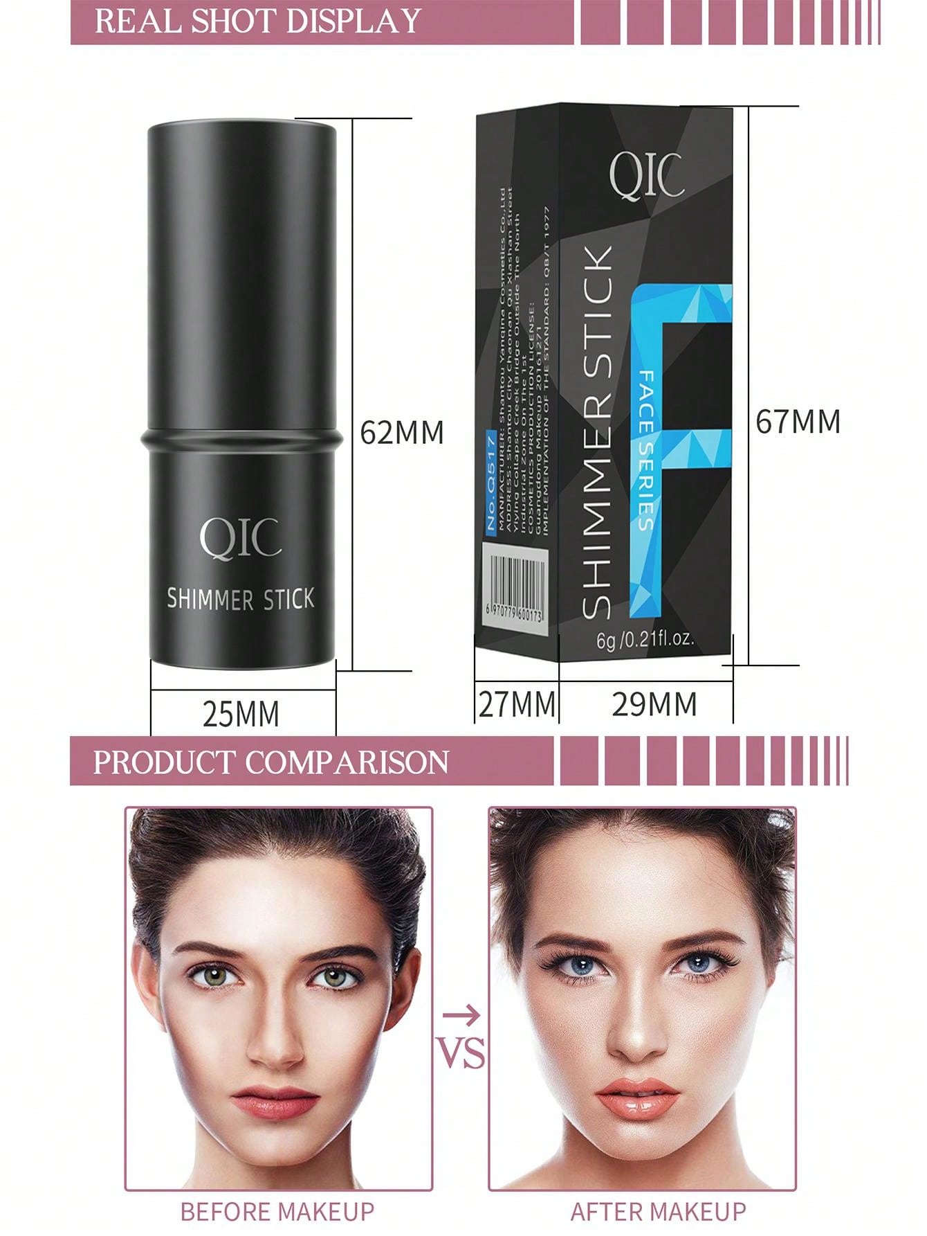 Cream Blush Stick, Monochromatic Blush Beauty Wand for Cheek and Lip Tint Blusher Highlight