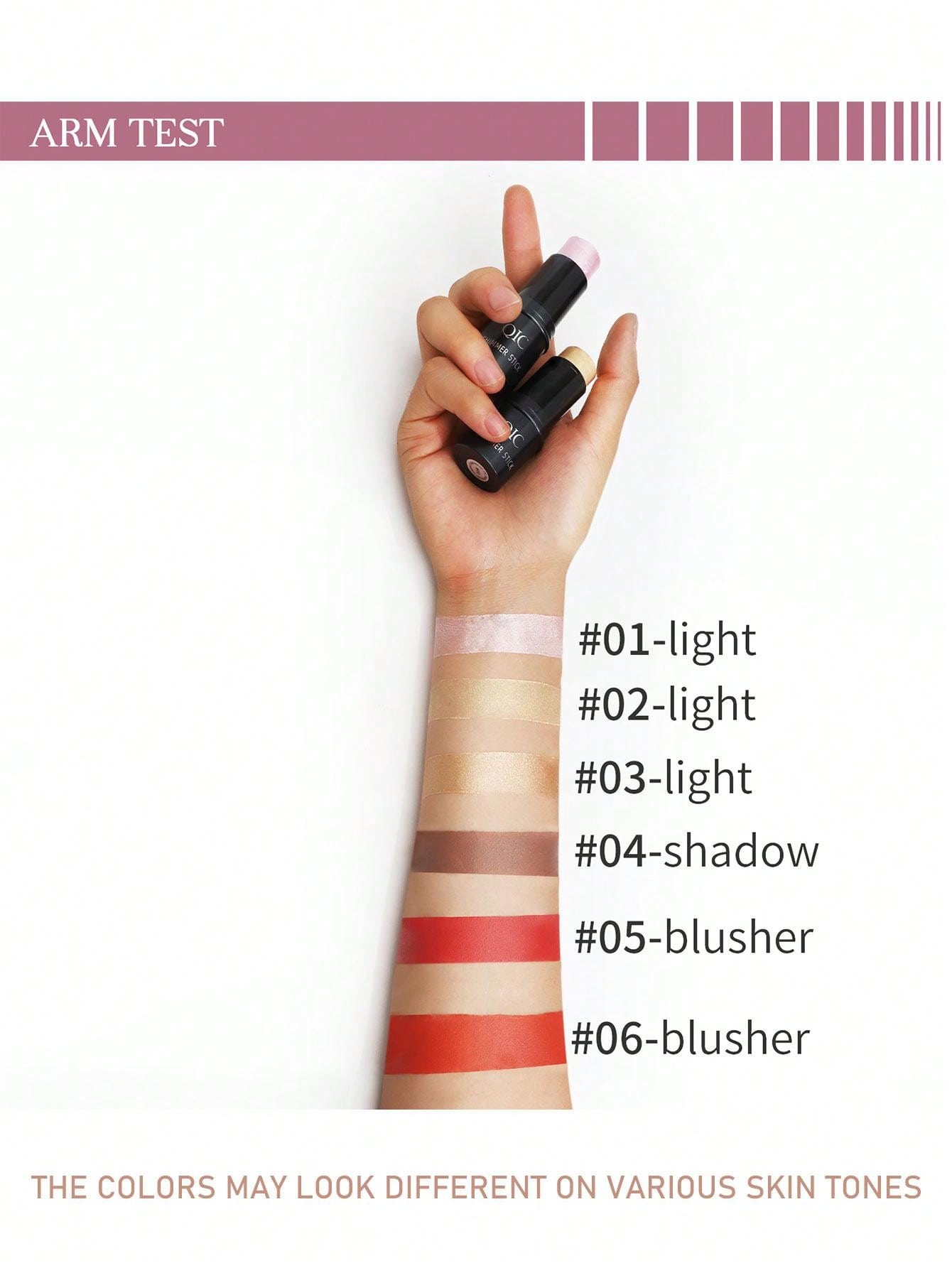 Cream Blush Stick, Monochromatic Blush Beauty Wand for Cheek and Lip Tint Blusher Highlight