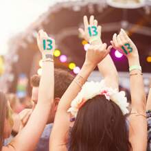 20 Pcs Number 13 Temporary Tattoos Stickers for Fans Idol Concert Accessories Makeup - Blue - View 6